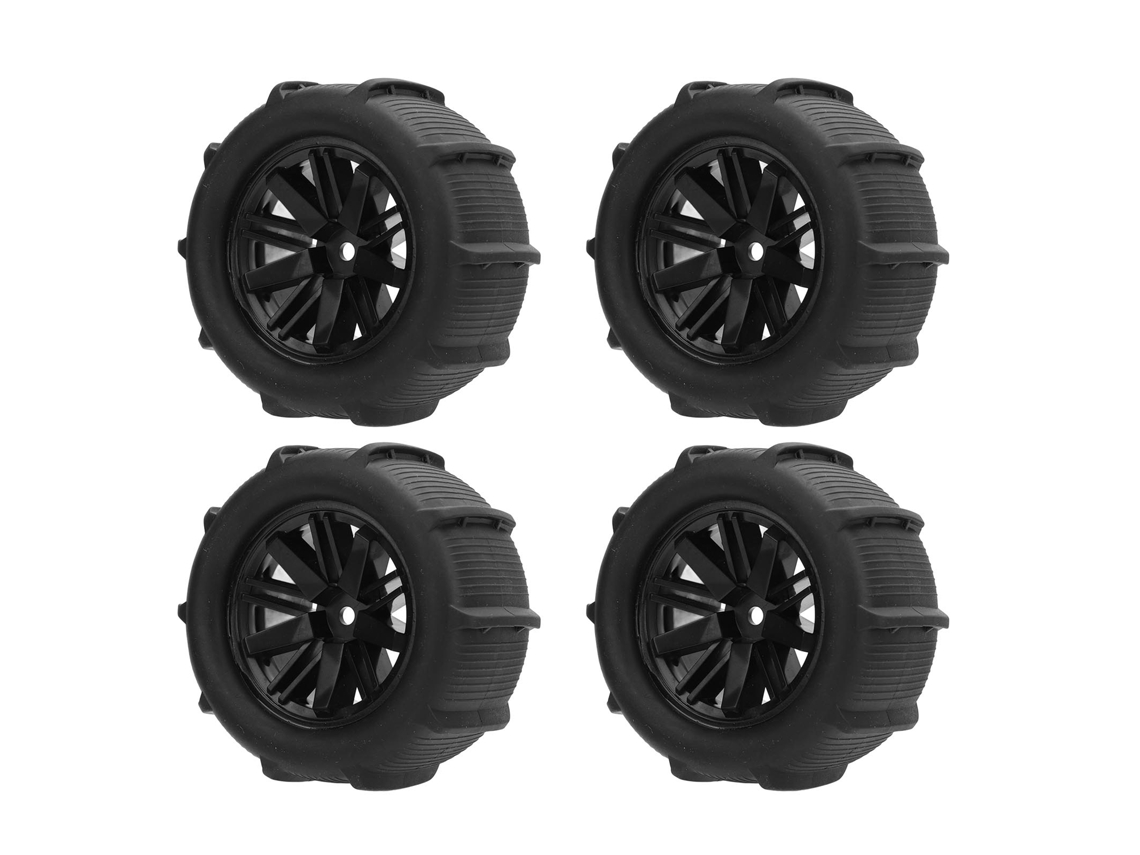 Neumáticos De Playa Para Coche Rc, 4 Unidades, Ruedas De Desierto De Goma Y Plástico Para Wltoys 144001 1/14 1/16