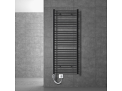 Radiador eléctrico de baño LUXEBATH Sahara 600x1500 mm antracita con conexión lateral curva