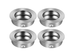 4 Manejos De Puerta Empotrada Acero Inoxidable Para Armarios Cocina Cajones Muebles