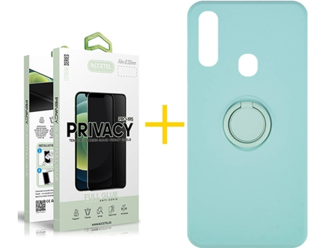 Carcasa + Protector de Pantalla para Samsung Galaxy A20e ACCETEL Verde Agua