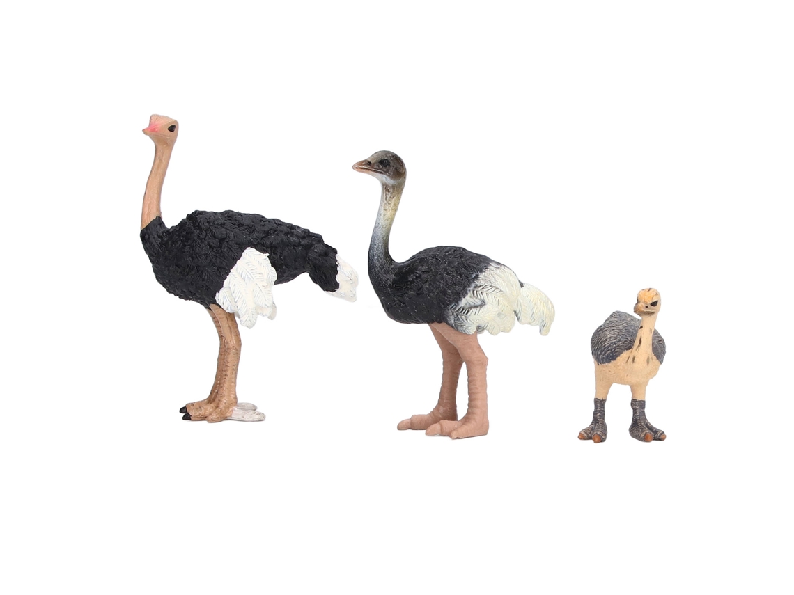 Figura de avestruz de juguete pintada a mano de Ats, con un acabado exquisito, ideal para niños, modelo de ave de zoológico de plástico.