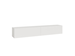 Mueble De Tv De Pared Evaton 180x32x30 Cm Blanco Mate en.casa