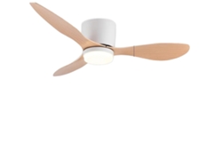 Lámpara de techo con ventilador, control remoto, diseño moderno, naranja, 42 pulgadas (OEM)