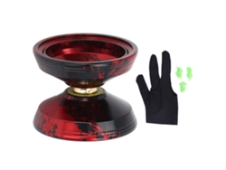 Vlola-yoyo Profesional De Aleación De Aluminio Inactivo Juguete Regalo De Cumpleaños Con Cuerda Guante Para Niños Rojo