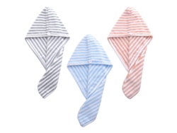 Juego de toallas Kofihety cabello con botones secado - 3 piezas (25x15x8 cm)