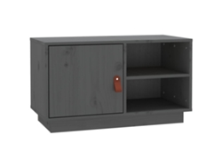 Maison Exclusive - Mueble De Tv De Madera Maciza De Pino Gris 70x34x40 Cm