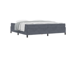 Maison Exclusive - Estructura De Cama Con Colchón Gris Oscuro 200 X 200 Cm Tela