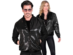 Bomber Fiesta negro con lentejuelas para adulto