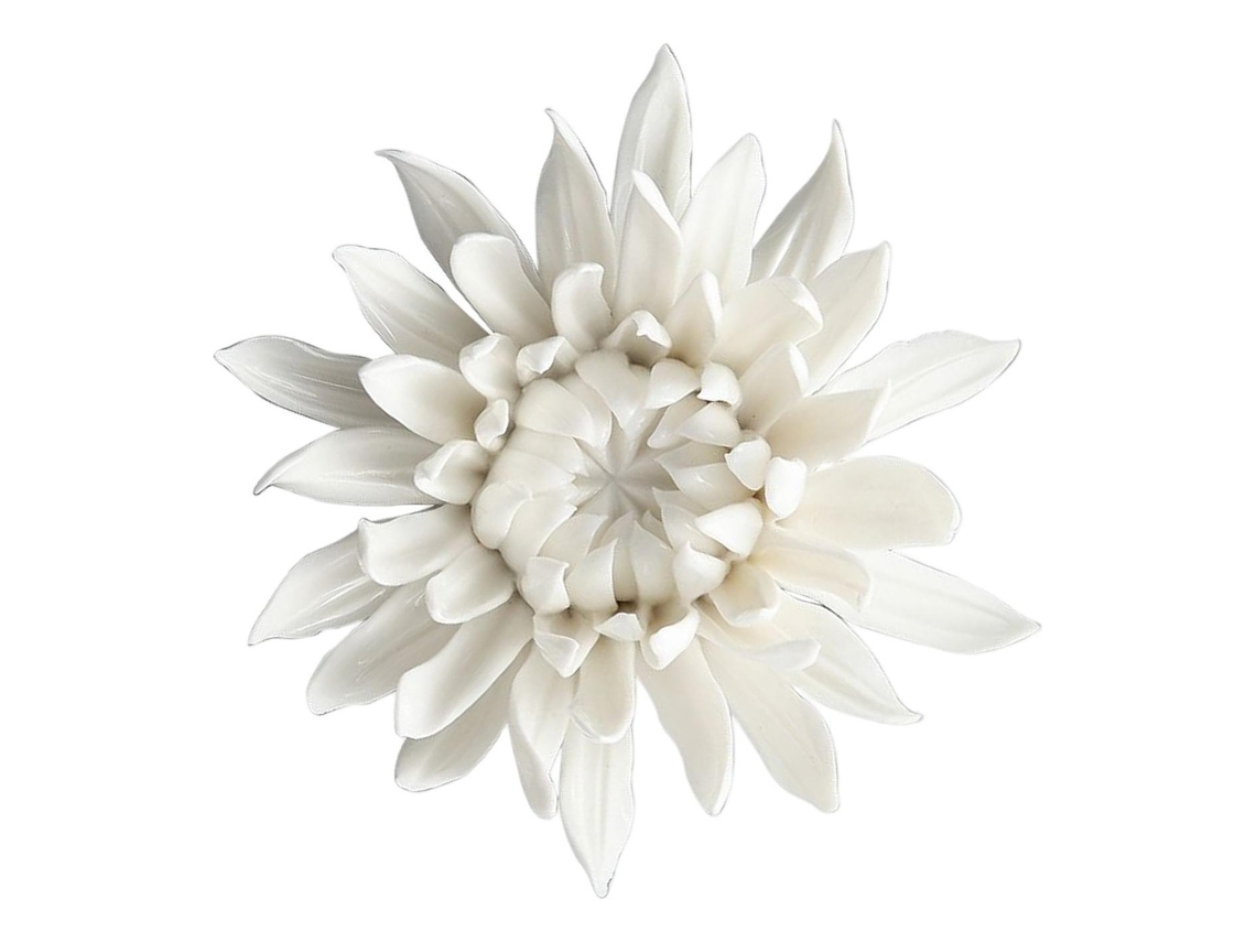 Decoración de pared de flores de cerámica 3D Margarita 8,5 cm slowmoose