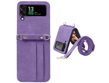 Funda para Samsung Galaxy Z Flip 4 AVIZAR Piel Morado