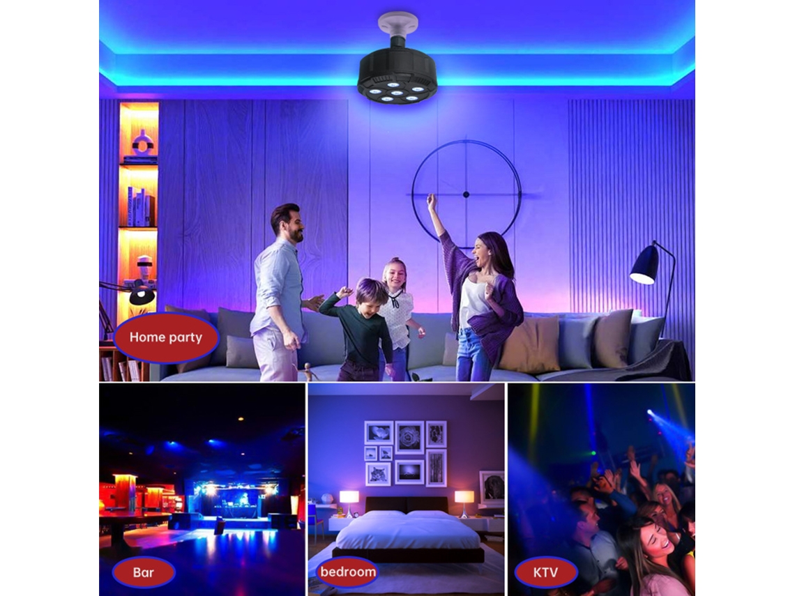 2026-luz Par Mini 5led Rgbw Luces Escenario Con Control Remoto Y Voz E27 Para Ktv Bar Fiesta