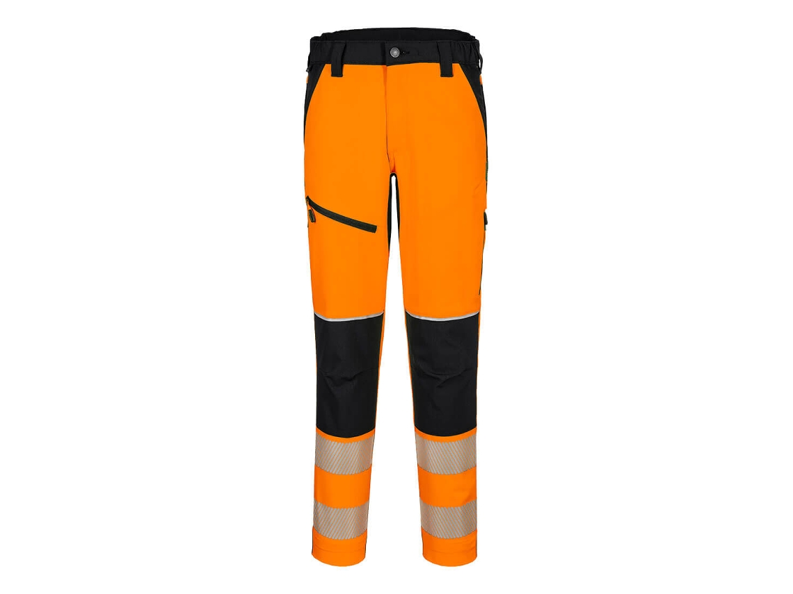 Pantalones Pw3 Hi-vis Stretch: Seguridad Y Comodidad Naranja Negro / Xxl