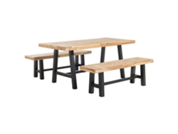 Conjunto de Jardín BELIANI Scania (Marrón - Madera de Acacia -80x170x74 cm)