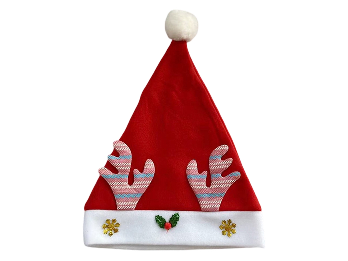 Gorro de Papá Noel (adulto), rojo y blanco, decoración navideña TRUYUETY