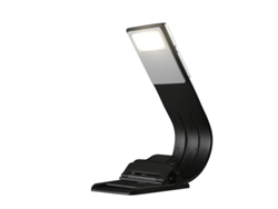 Luz De Lectura Recargable Con Clip, Luz Cálida Que Cuida La Vista, Niveles De Brillo Infinitos, Cabezal Flexible Y Clip Desmontable, Plegable Y Portát