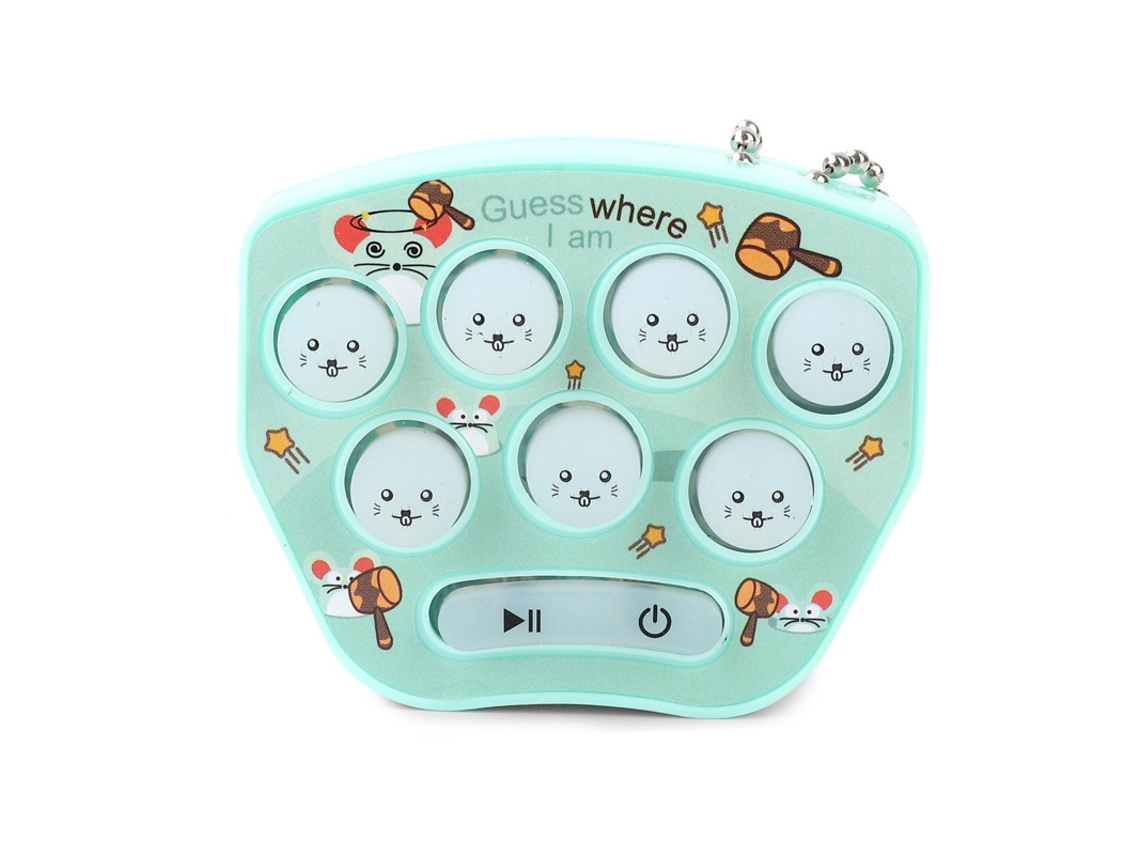 Brinquedo De Jogo De Memória Hamster Mini Chaveiro Com Botão Eletrônico Ciano