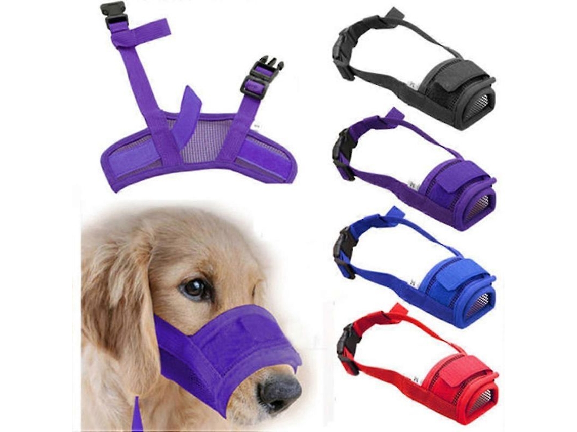 2026-mascara Ajustable Para Perro De Malla Nylon Respirable Anti Ladrido Mordisco Talla S-m-l-xl-xxl