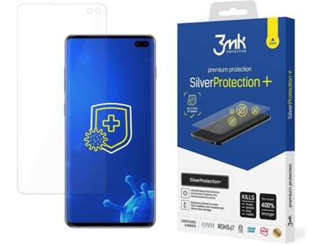 Protector Cristal Templado Samsung Galaxy S10 Plus 3MK Antibacteriano