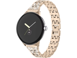 Correa De Metal Para Google Pixel Watch 4 (3 X 41 Mm) / Watch 2 (1 X 1 Mm), Correa De Cristal Dorada Siurn