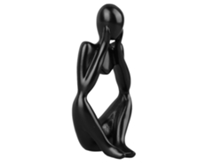 Estatua De Resina De El Pensador, Adorno De Diseño Abstracto Para Sala De Estar U Oficina, Decoración Para Estante Negro