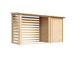 Refugio para Leña TIMBELA y Leñero M205 de Madera (3,8 M3 - 199 x 348 x 146 cm)
