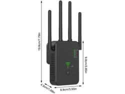 Amplificador extensor de señal WiFi de 300/1200 Mbps para una cobertura doméstica de hasta 9800 pies cuadrados (2, 4 y 5 GHz) Yizhood