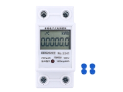 Medidor De Energía Eléctronico Monofásico Dds2626 2p Din Rail Lcd 10(40)a Kwh Contador Digital