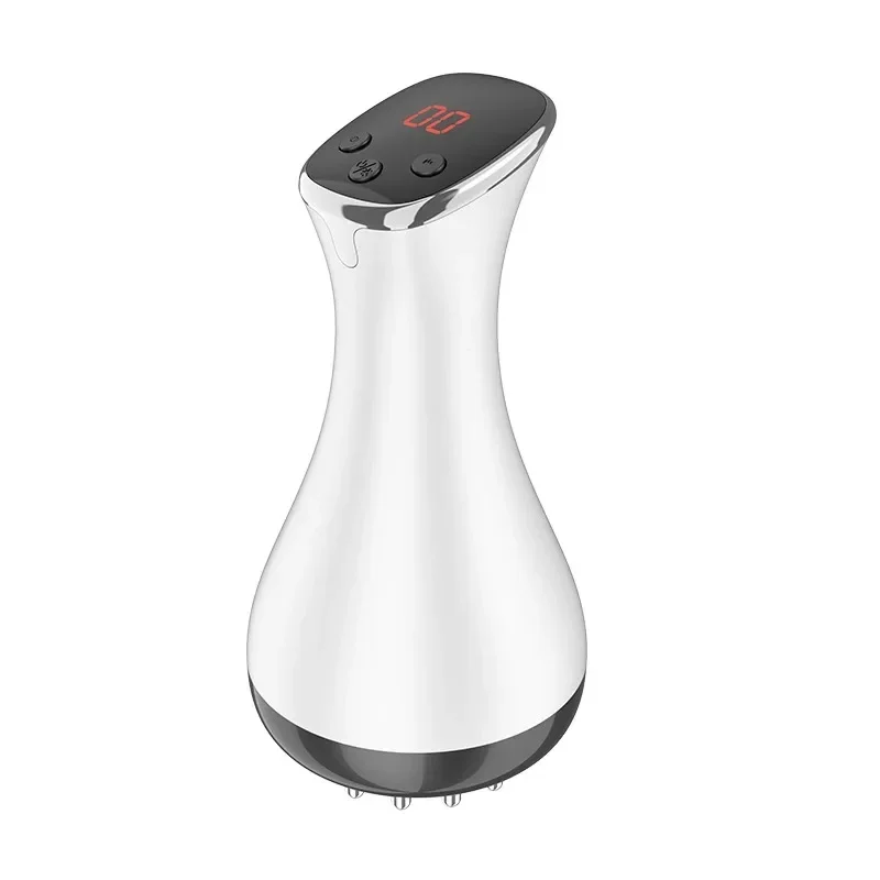 Massageador Gua Sha Elétrico com Escova Meridiana para Queima de Gordura e Emagrecimento MDUG (branco)