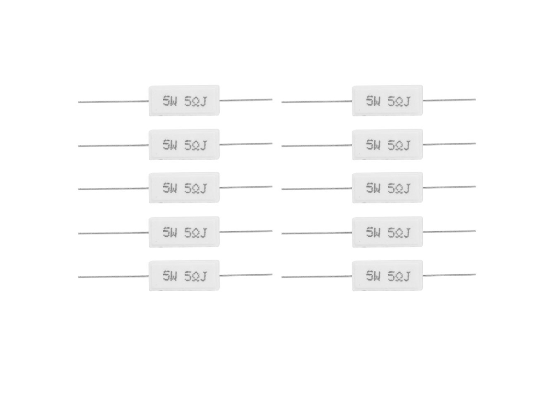 Yncm2026-10 Piezas Resistencia Cemento Potencia 5w 5r 5% Componentes Electrónicos Aislados Para Pcb
