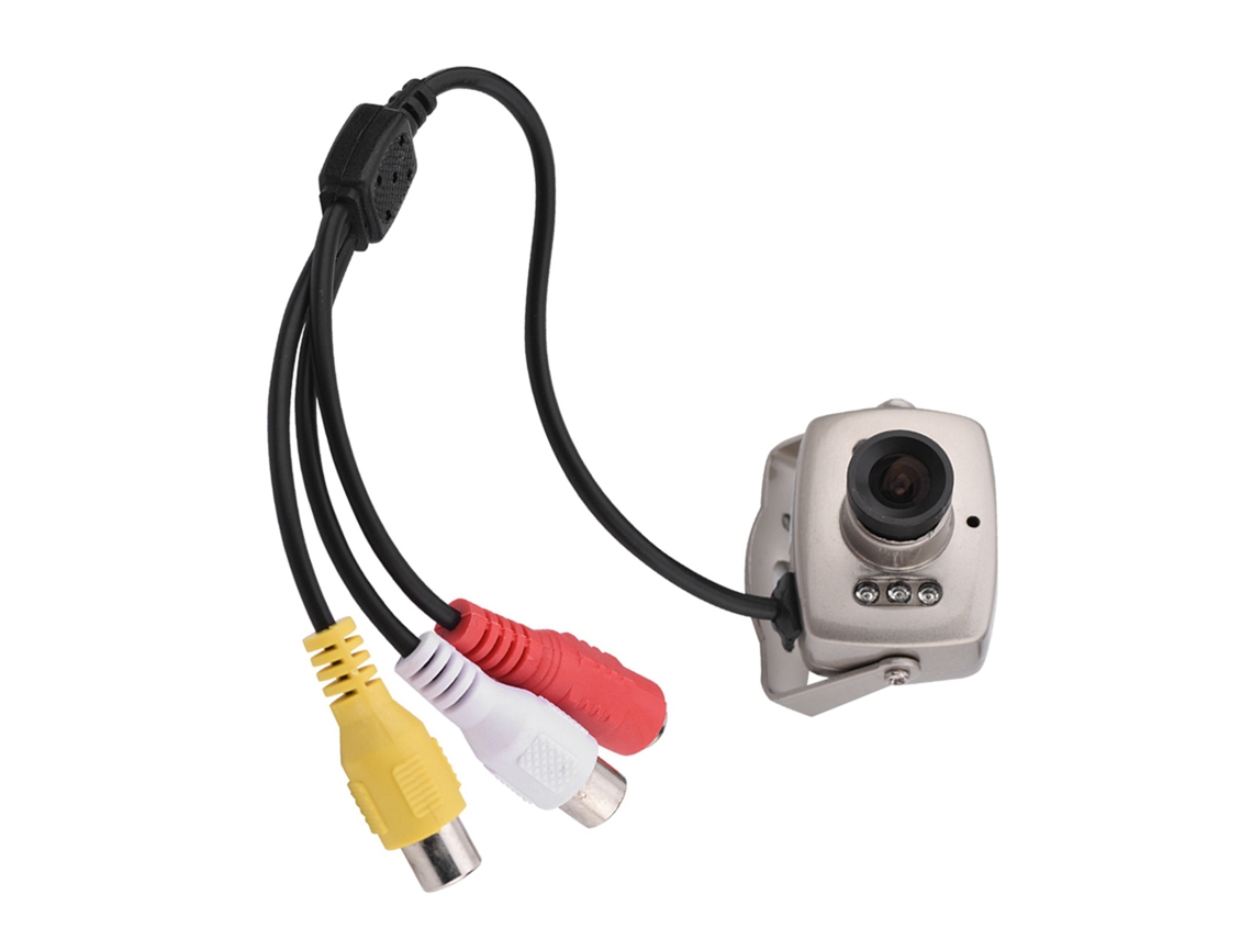 Mini Cámara De Seguridad Cctv Cableada Con 6 Led, Visión Nocturna, Sensor Cmos, Vídeo Digital Pal.