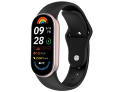 Bracelete Para Xiaomi Smart Band 10/9/8 - Silicone - Fivela Reversa Preta