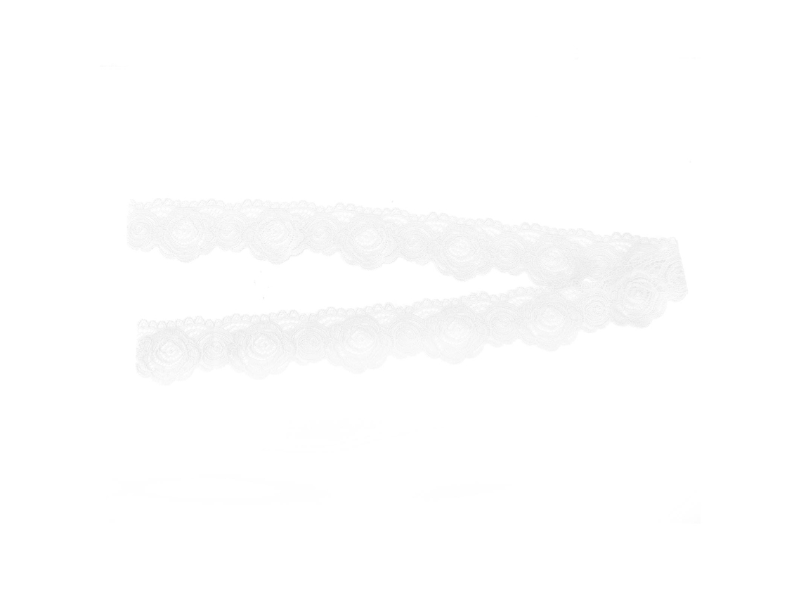 Cinta De Nailon Blanca Con Encaje Floral De 5 Cm Y 10 Yardas Para Manualidades, Regalos Y Embalaje.