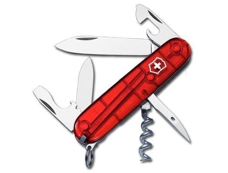 VICTORINOX Spartan Navaja Suiza Transparente Rojo