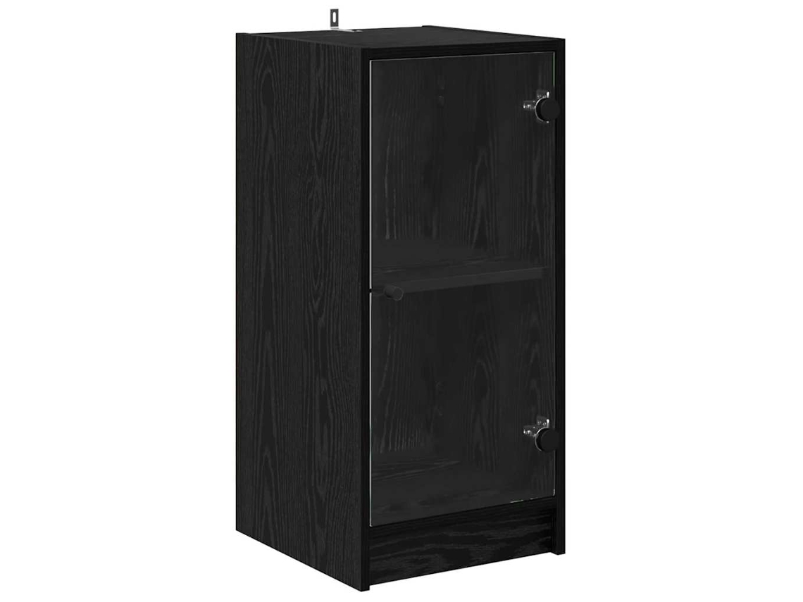 Maison Exclusive - Vitrina Roble Negro 35 X 37 X 76 Cm Madera Contrachapada