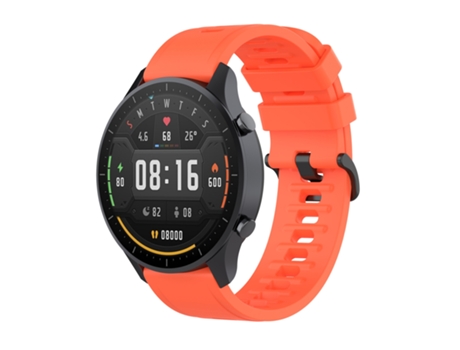 Correa de reloj inteligente para reloj Xiaomi Color 22 mm Cierre de liberación rápida Correa de silicona (rojo naranja)