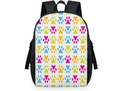 Mochila Colorida Tropicallife Linda Huella Pata Perro Para Niños Niñas Hombres Mujeres Mochila Escolar Info
