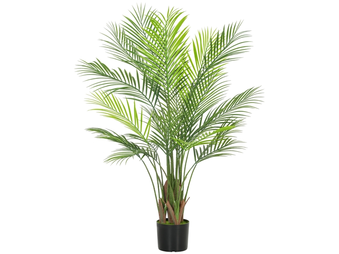 Palmera Artificial Grande De 120 Cm En Maceta De Plástico Para Sala De Estar.