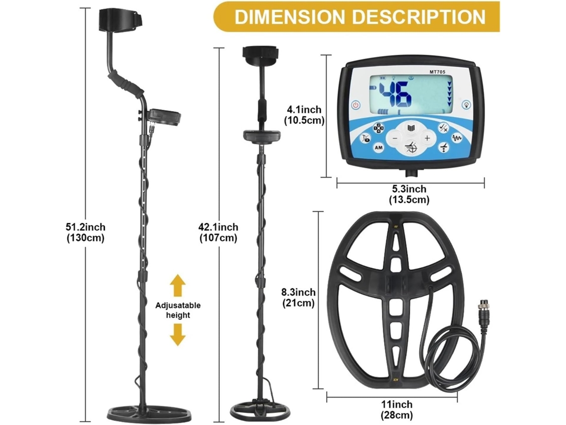 Detecteur D'or De Métaux Souterrain Professionnel, Bobine Recherche Etanche, Outil Détection