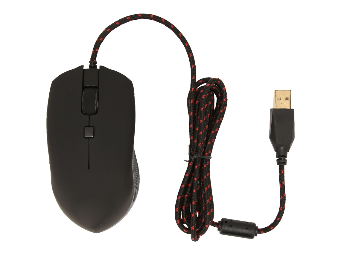Rato Gamer Usb Com Rgb Backlight, 6 Dpi Ajustáveis, Preto, Design Matte E Programável Para Pc E Notebook
