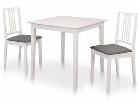 Conjunto 3 de muebles de comedor VIDAXL MDF blanco
