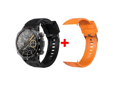 Smartwatch OD2 IPS All Touch Screen Round Dial BT Connect Cargador inalámbrico Fitness Tracker Sport Black