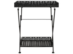 Mesa de té plegable estilo vintage en metal negro MAISON EXCLUSIVE (58x35x72 cm)