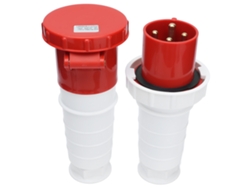 Conector Aéreo Industrial 3 Fases 4 Pinos Ip67 380v415v 63a 3p+e