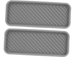 2 Plateaux Salle Silicone Antidérapants Imperméables Compacts Brosse Dents Dentifrice Cosmétique Organisateur