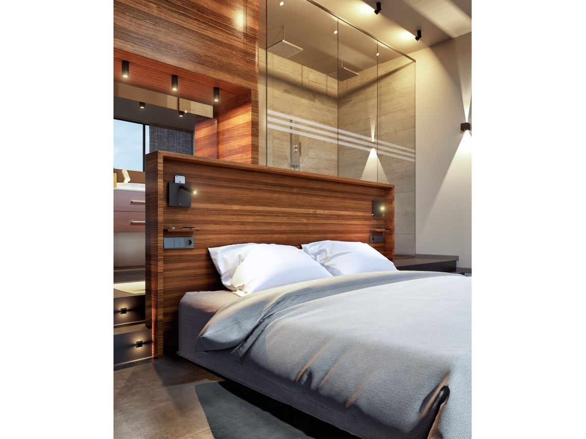 Aplique de cama LED 4W con carga por inducción USB y luz táctil Blanco BENEITO FAURE