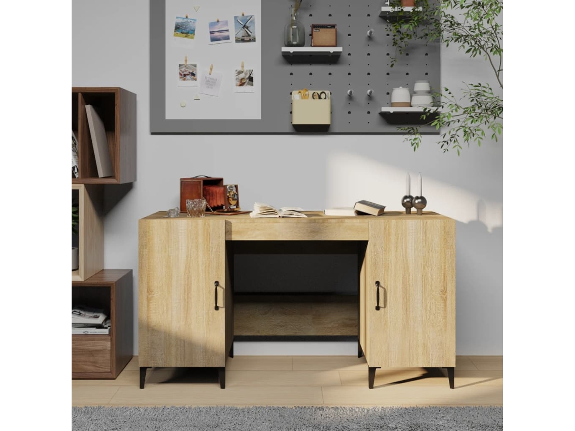 Escritorio | Mesa | Escritorio 140x50x75 cm Madera procesada, color roble Sonoma