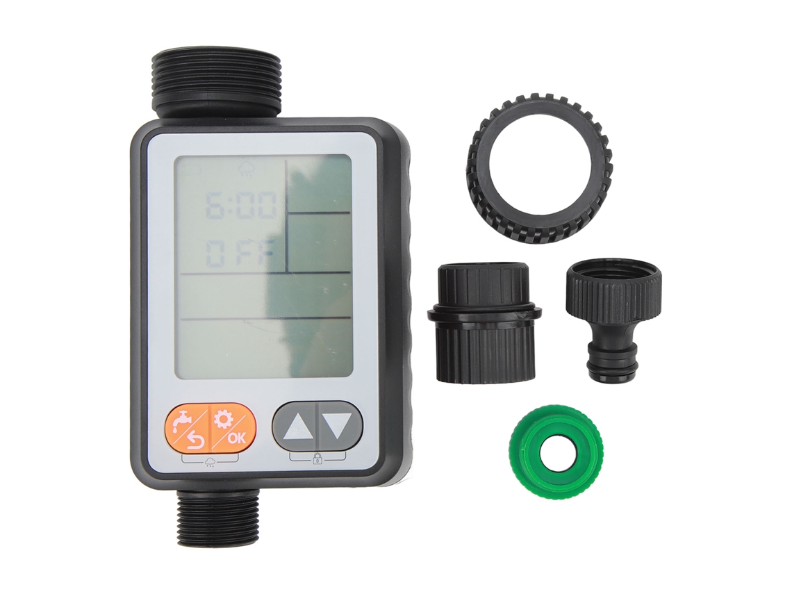 Timer De Água Automático Para Jardim Mangueira Irrigação Com Tela 3in Atraso De Chuva Controle Infantil