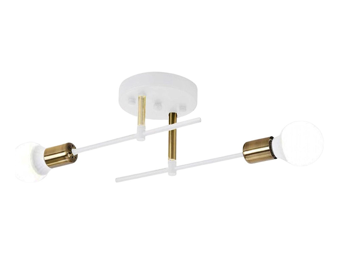 Lámpara de techo moderna para cocina de 2 luces, color blanco slowmoose