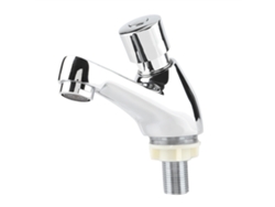 Grifo De Fregadero Cromado Con Cierre Automático Para Cocina Y Baño, Diseño Que Ahorra Agua.