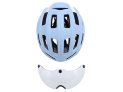Casco de bicicleta de alta velocidad 2026 con gafas fotoquímicas magnéticas, ligero y transpirable de PC EPS para hombres y mujeres, color azul niebla.